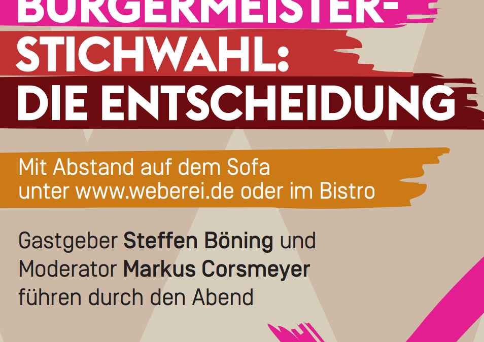 Bürgerdialog Spezial: Bürgermeister-Stichwahl
