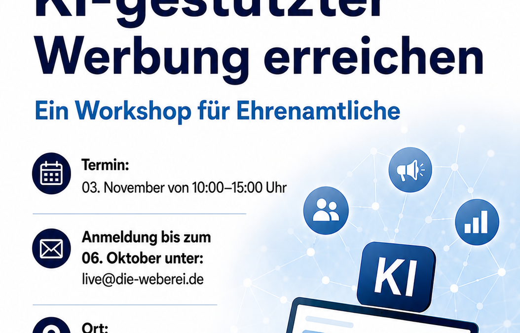 Gäste mit KI-gestützter Werbung erreichen – Workshop für Ehrenamtliche